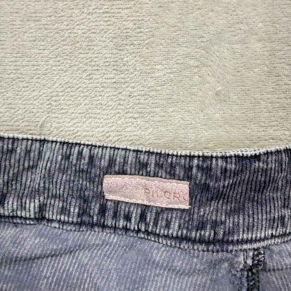 Pilcro Pants Women's 32 THE WANDERER Gray Corduroy Straight Leg Utility Trousers - Picture 5 of 16